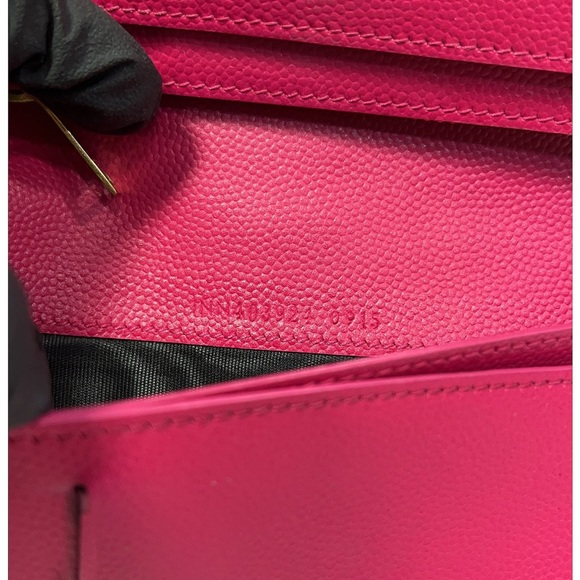Pink Quilted Leather Wallet by Yves Saint Laurent & COA - Picture 7 of 11